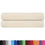 Voir la diapositive 2 : VIDAXL Serviettes de sauna 2 pcs crème 80x200 cm 360 g m² 100% coton