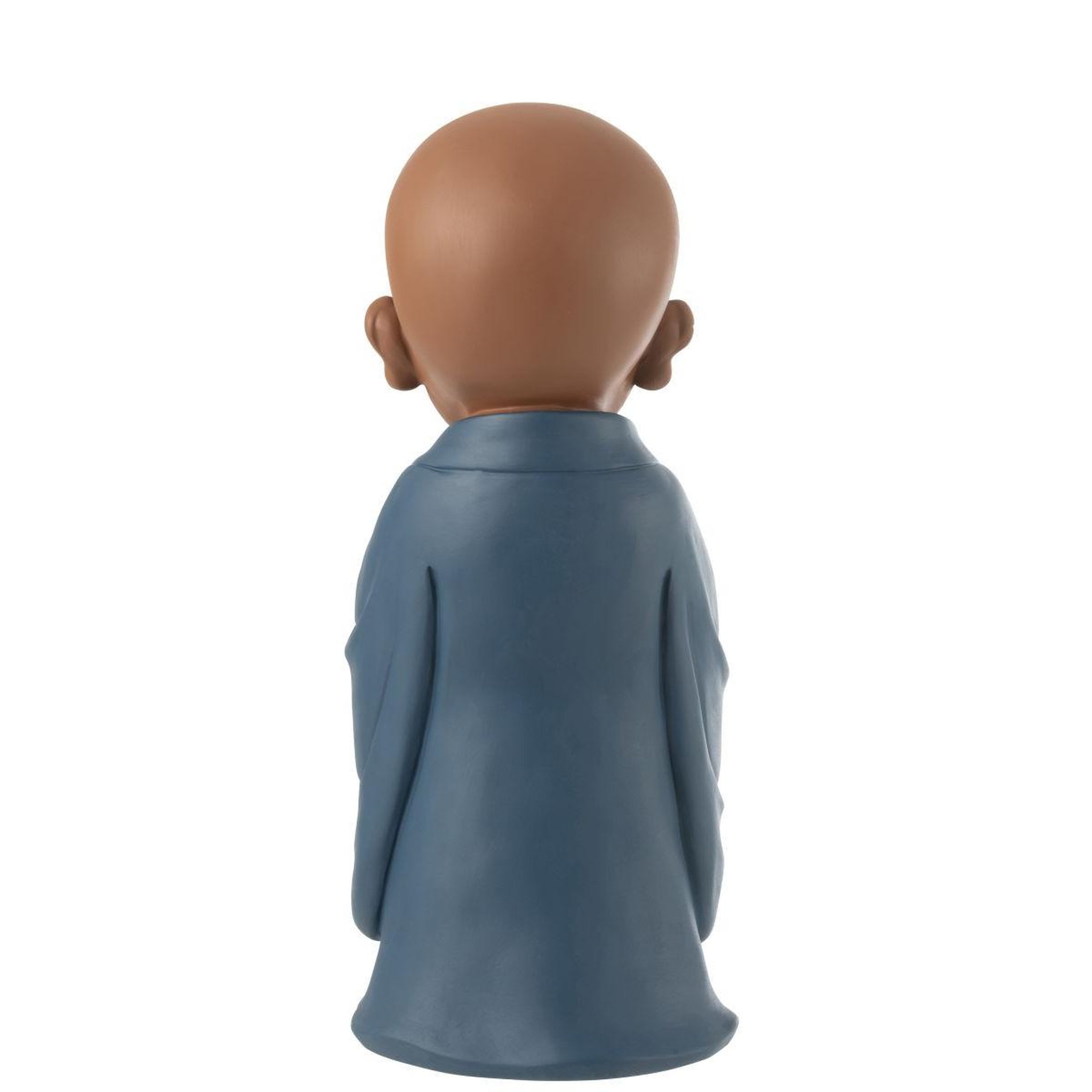 Voir la diapositive 3 : J-LINE Statuette moine prière  grady  32cm bleu