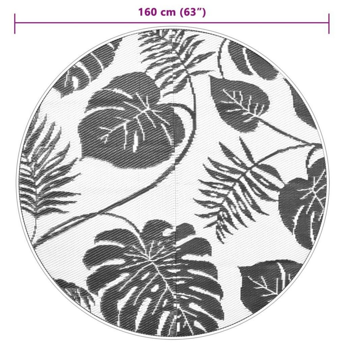 VIDAXL Tapis d'exterieur ARAKIL vert Ø160 cm PP