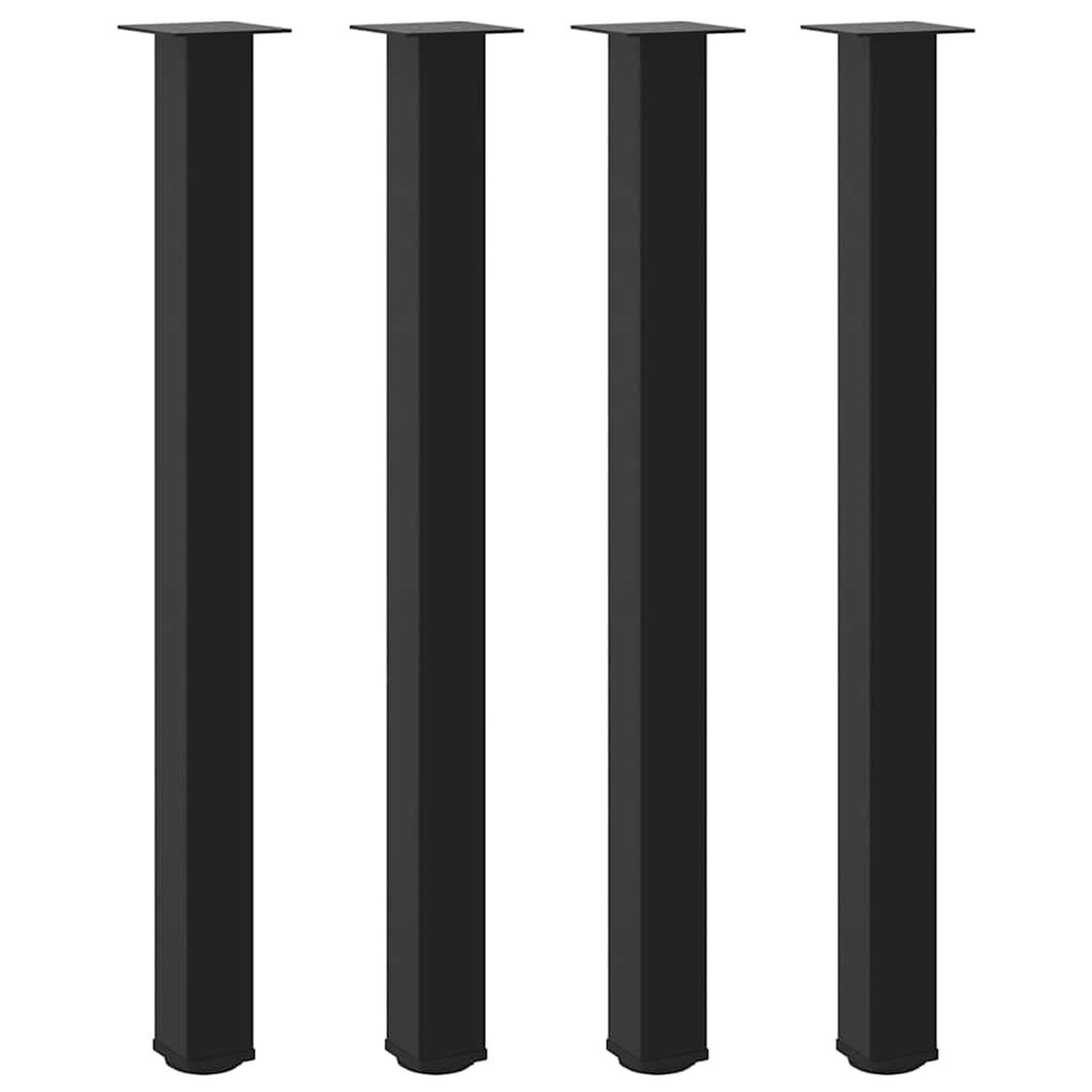 Voir la diapositive 2 : VIDAXL Pieds de table basse noir 4 pcs 110-112 cm acier