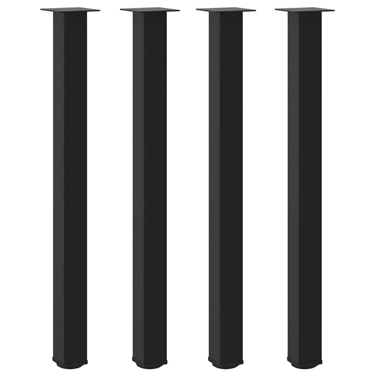 VIDAXL Pieds de table basse noir 4 pcs 110-112 cm acier