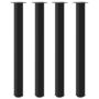 Voir la diapositive 2 : VIDAXL Pieds de table basse noir 4 pcs 110-112 cm acier