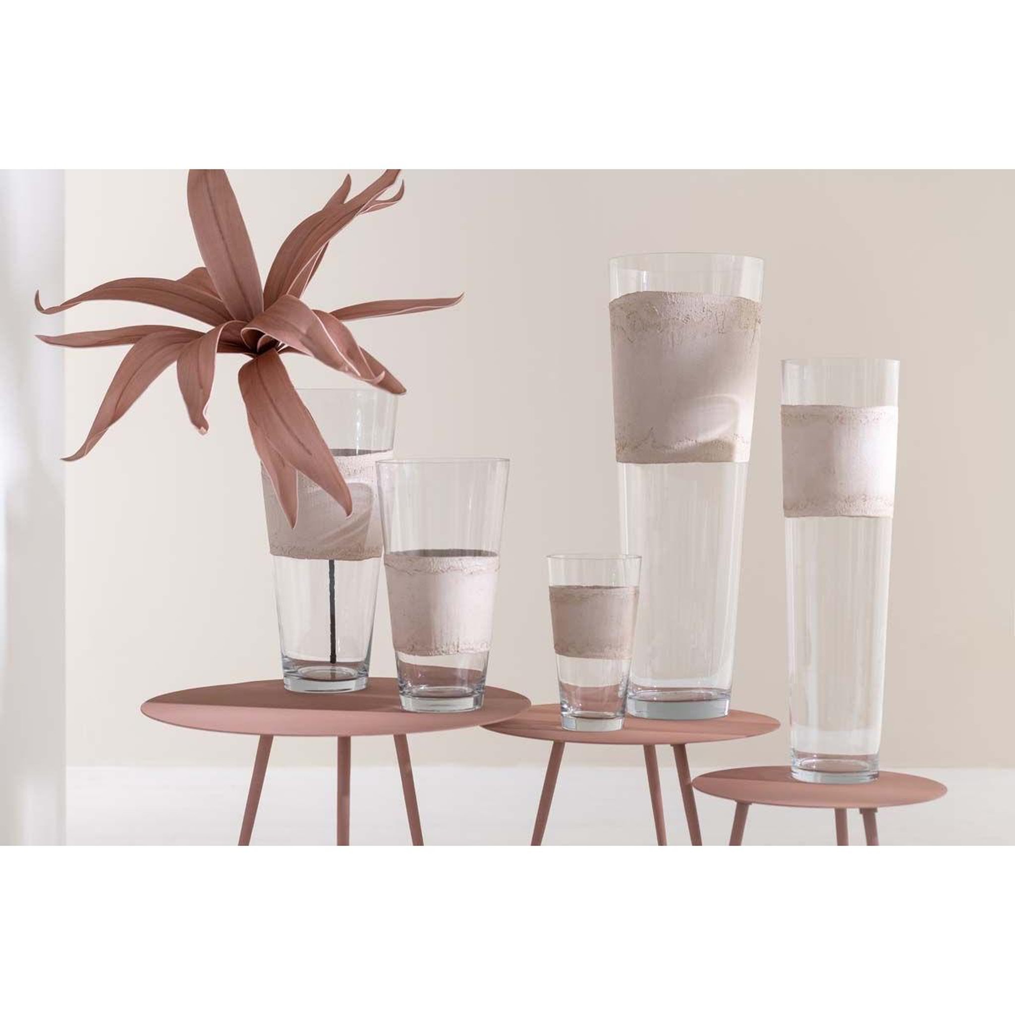 Voir la diapositive 6 : J-LINE Lot de 3 tables gigognes  obi  56cm vieux rose