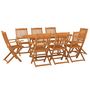 Voir la diapositive 2 : VIDAXL Ensemble a manger de jardin 9 pcs bois massif d'acacia