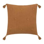 ATMOSPHERA Coussin de chaise brodé rectangulaire Starke. Coloris disponibles : Jaune, Gris, Bleu