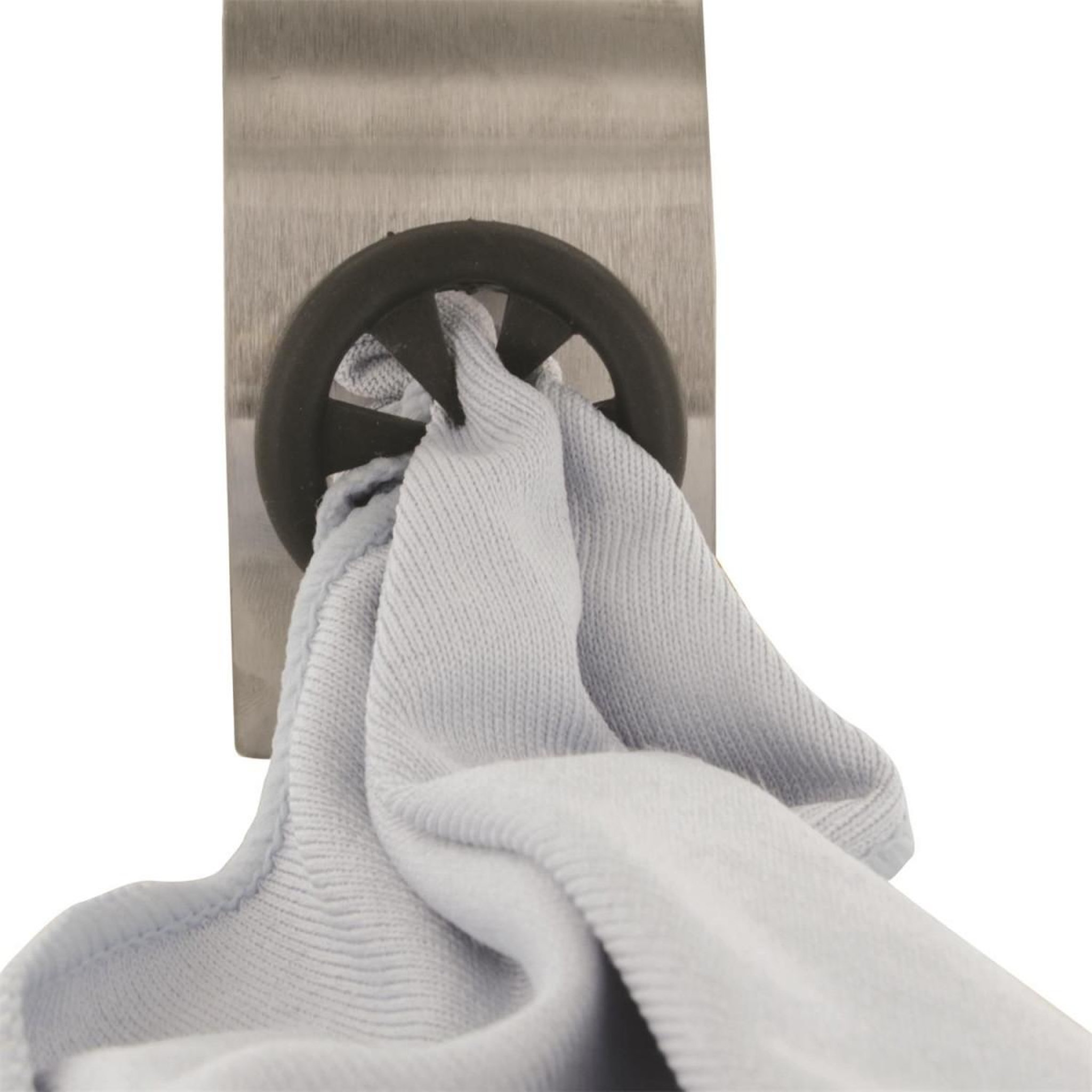 Voir la diapositive 2 : Je cherche une idee Accroche torchon adhésif  spin  8cm argent