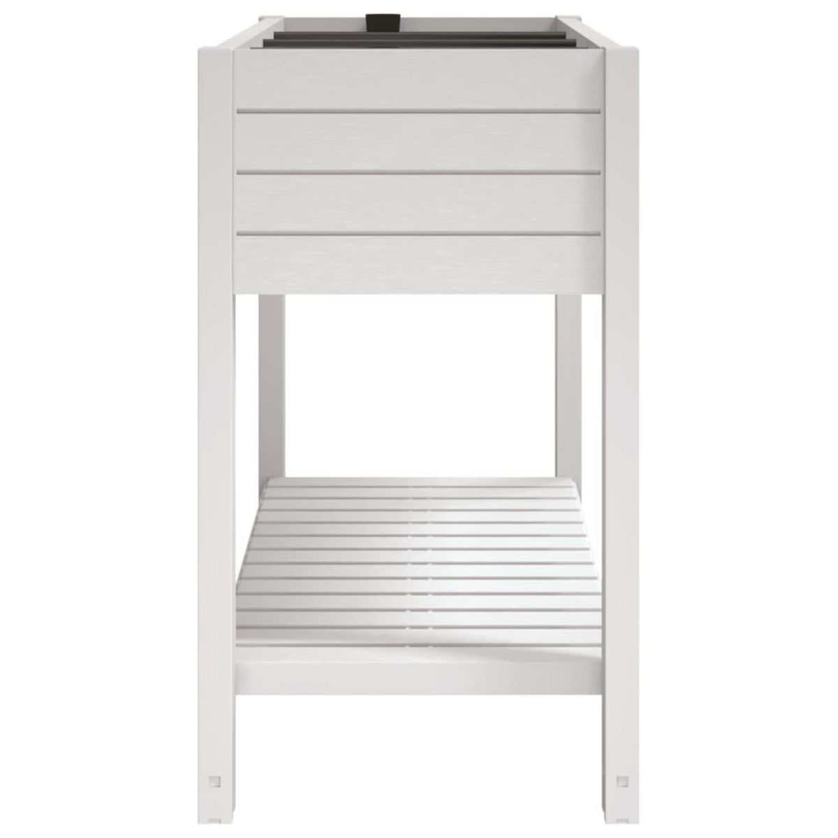 VIDAXL Lit sureleve de jardin blanc 110x45x79 cm polypropylene