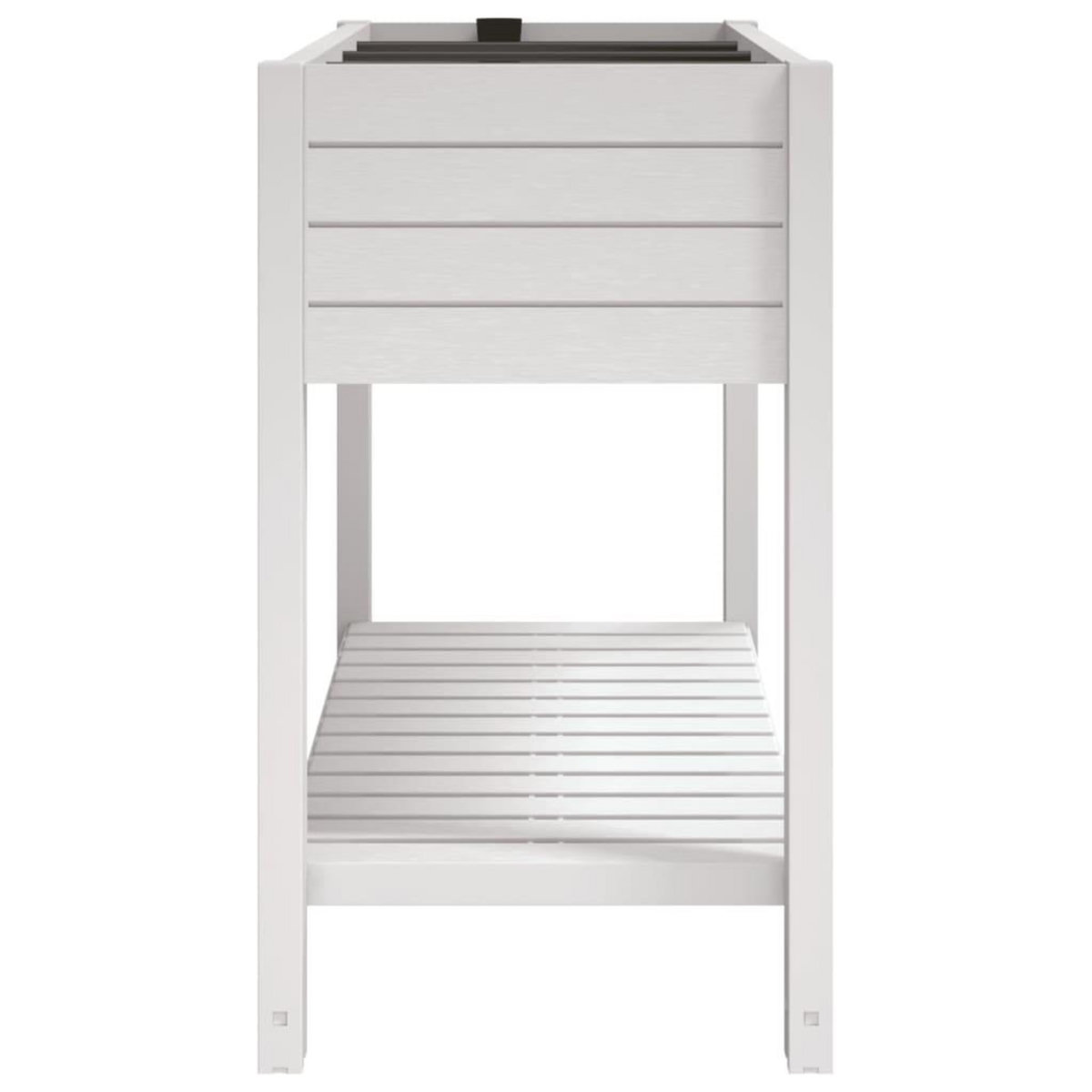 VIDAXL Lit sureleve de jardin blanc 110x45x79 cm polypropylene