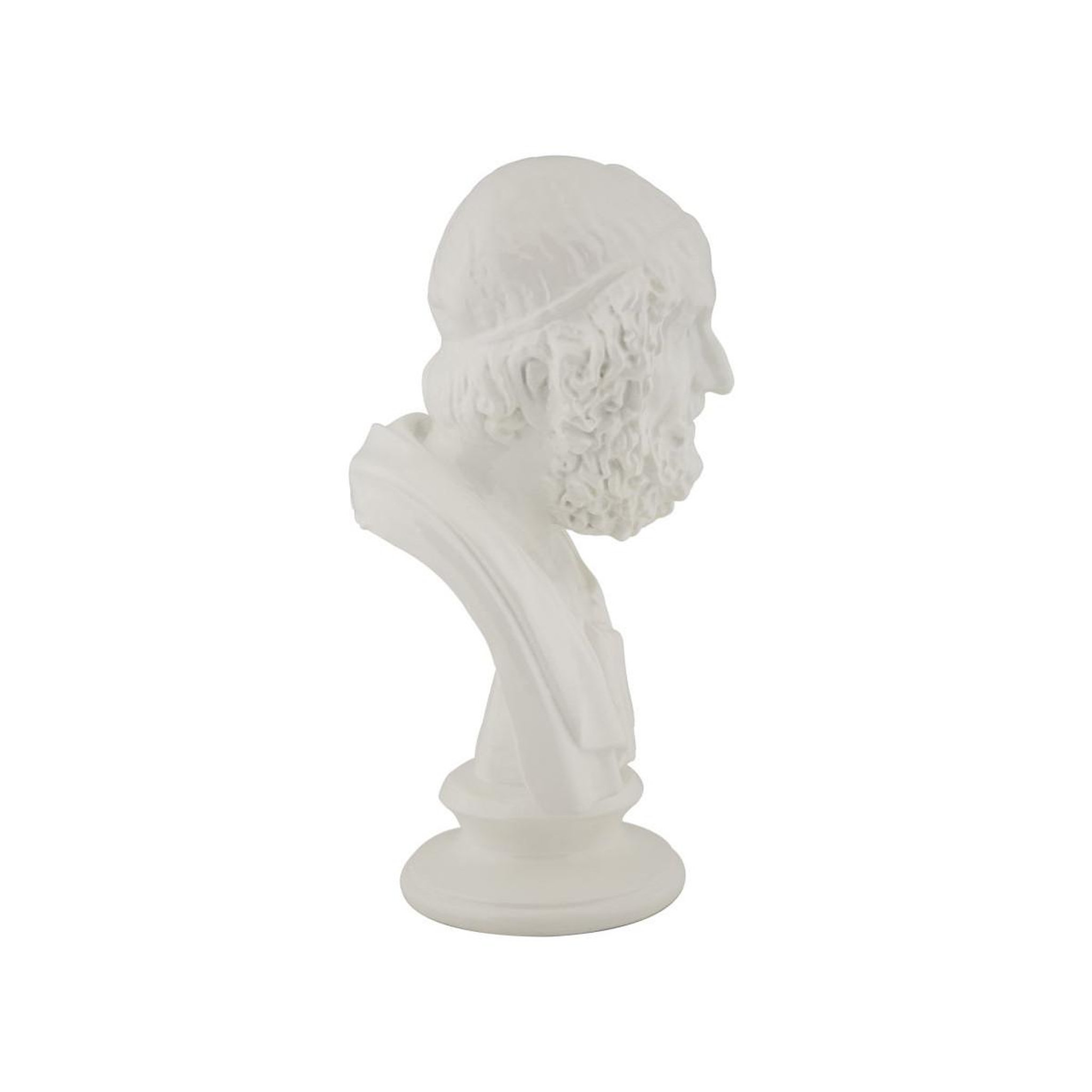 Voir la diapositive 2 : Paris Prix Buste homme en résine  sage  25cm blanc