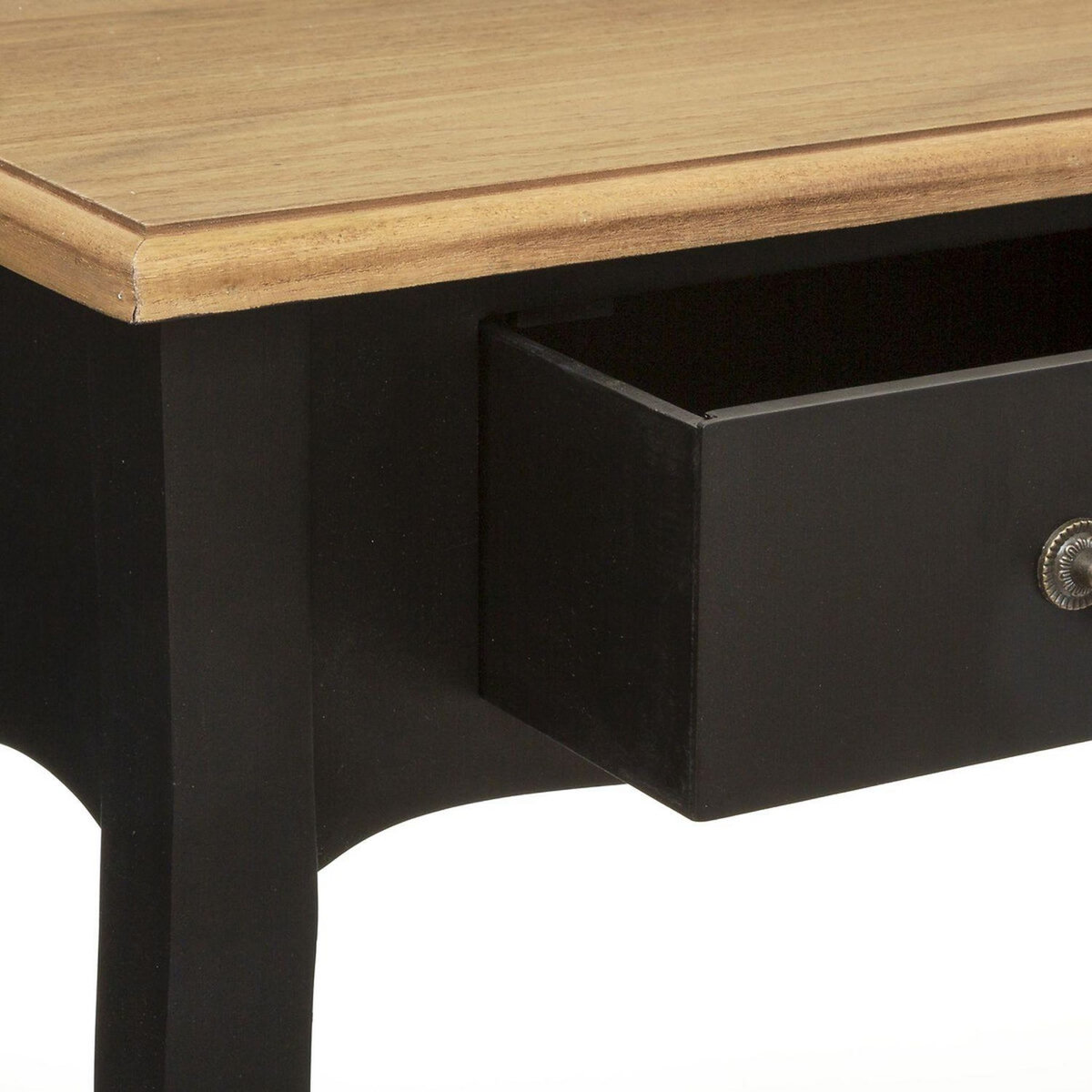 ATMOSPHERA Console Chrysa - 2 tiroirs - Noir et Bois