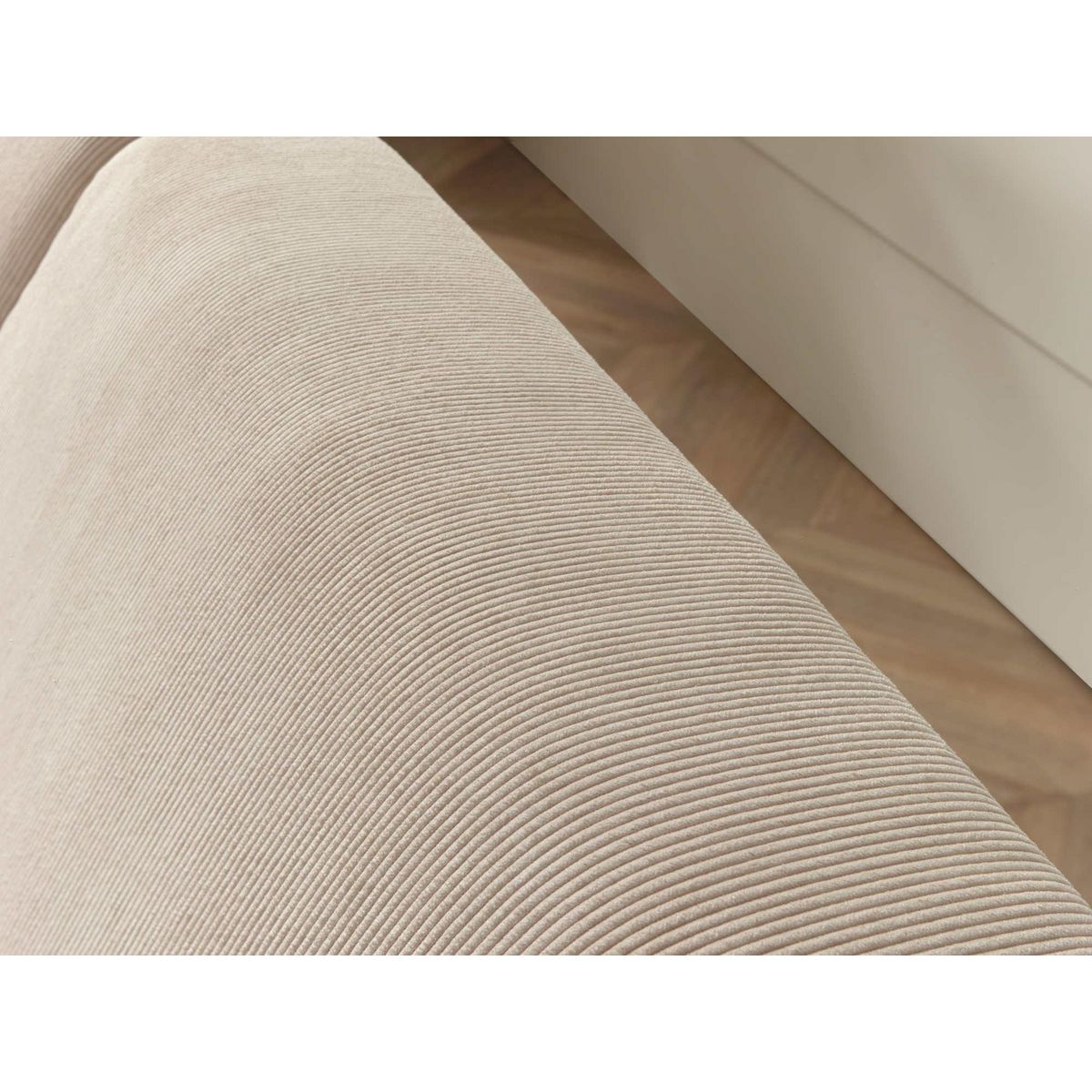 LISA DESIGN Malcom - canapé panoramique d'angle gauche - en velours côtelé