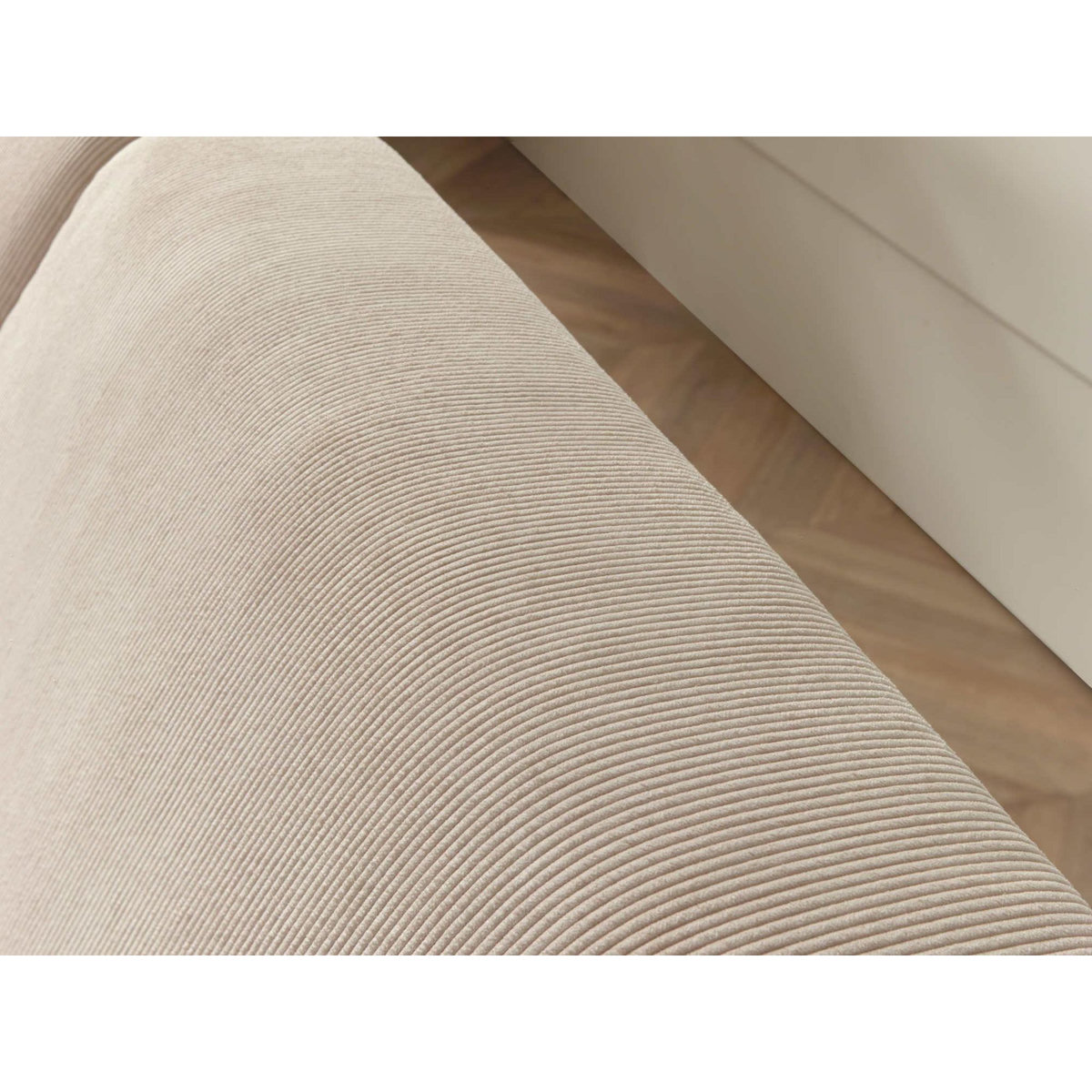 LISA DESIGN Malcom - canapé panoramique d'angle gauche - en velours côtelé