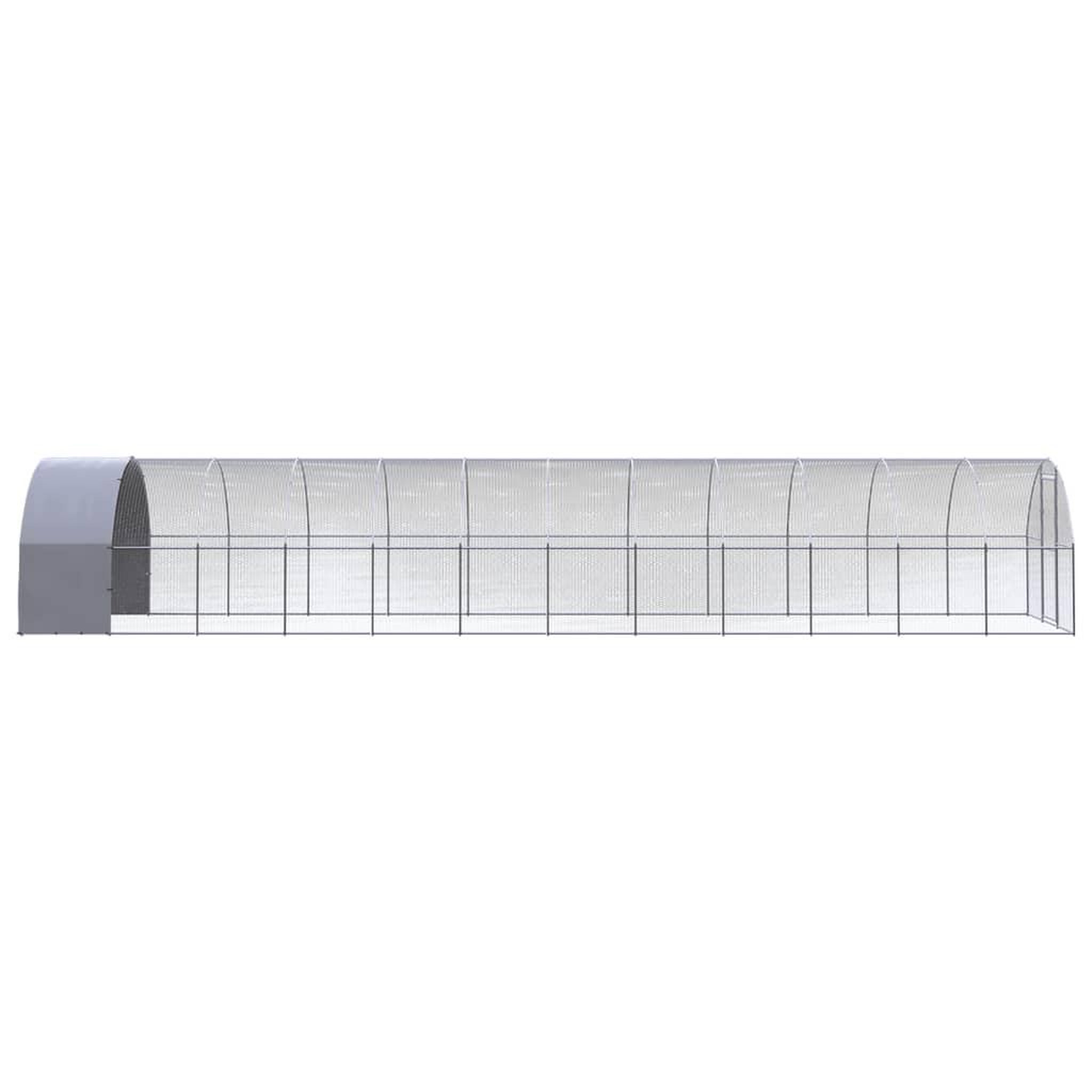 Voir la diapositive 3 : VIDAXL Poulailler d'exterieur 3x12x2 m Acier galvanise