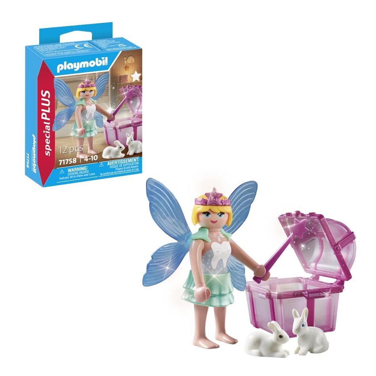 PLAYMOBIL 71758 Fée avec coffre à dents de lait et lapin