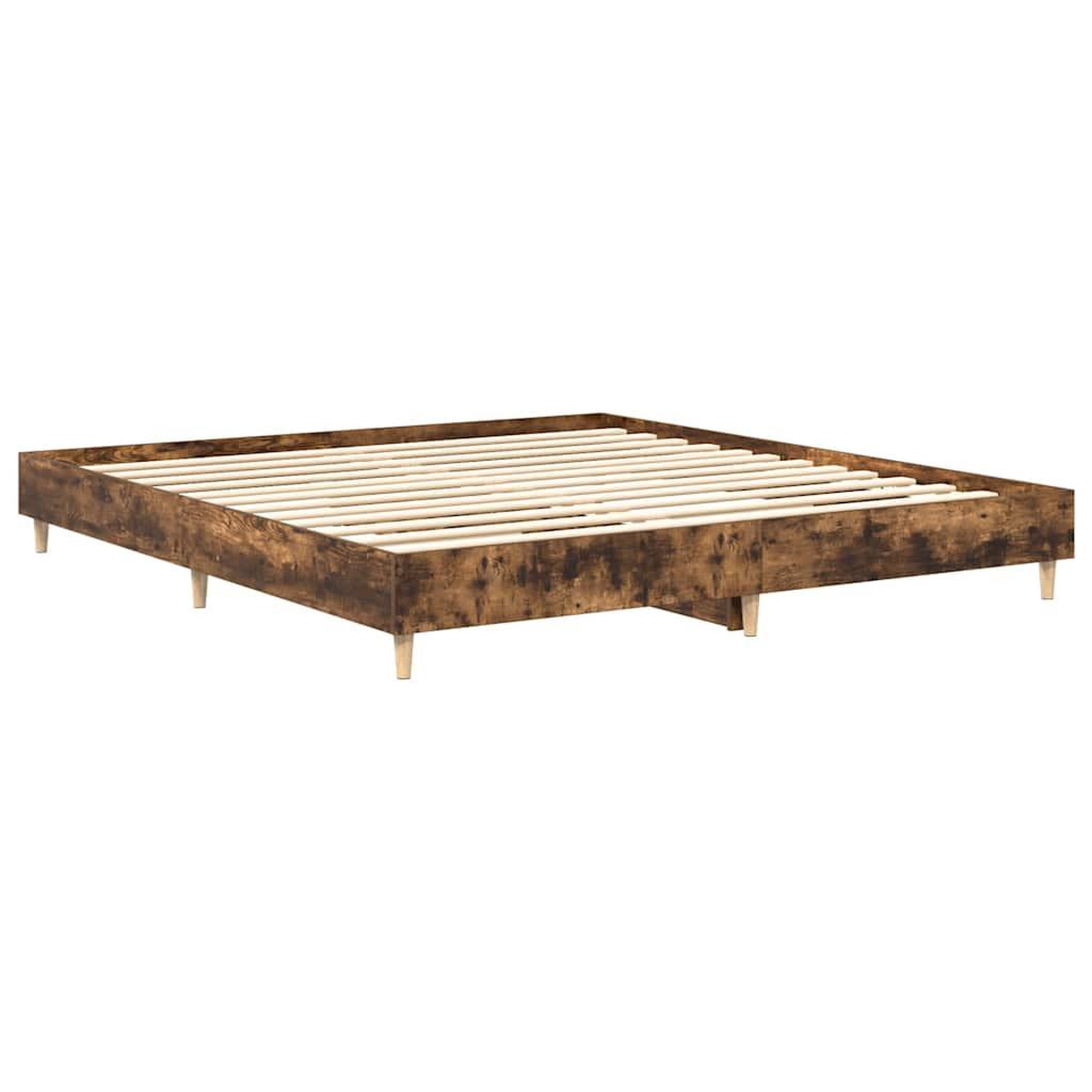 Voir la diapositive 4 : VIDAXL Cadre de lit sans matelas chene fume 160x200 cm bois ingenierie