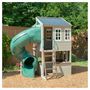 Voir la diapositive 2 : Kidkraft Aire de jeux avec toboggan en tube - Bois - H2,74m - COZY ESCAPE