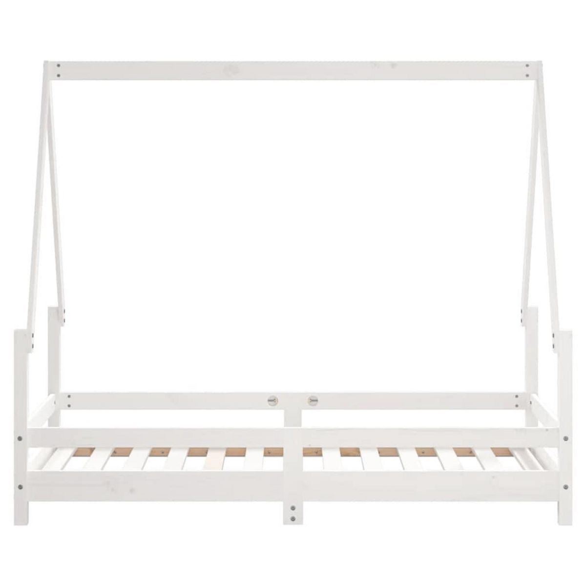 VIDAXL Cadre de lit pour enfant blanc 80x160 cm bois de pin massif