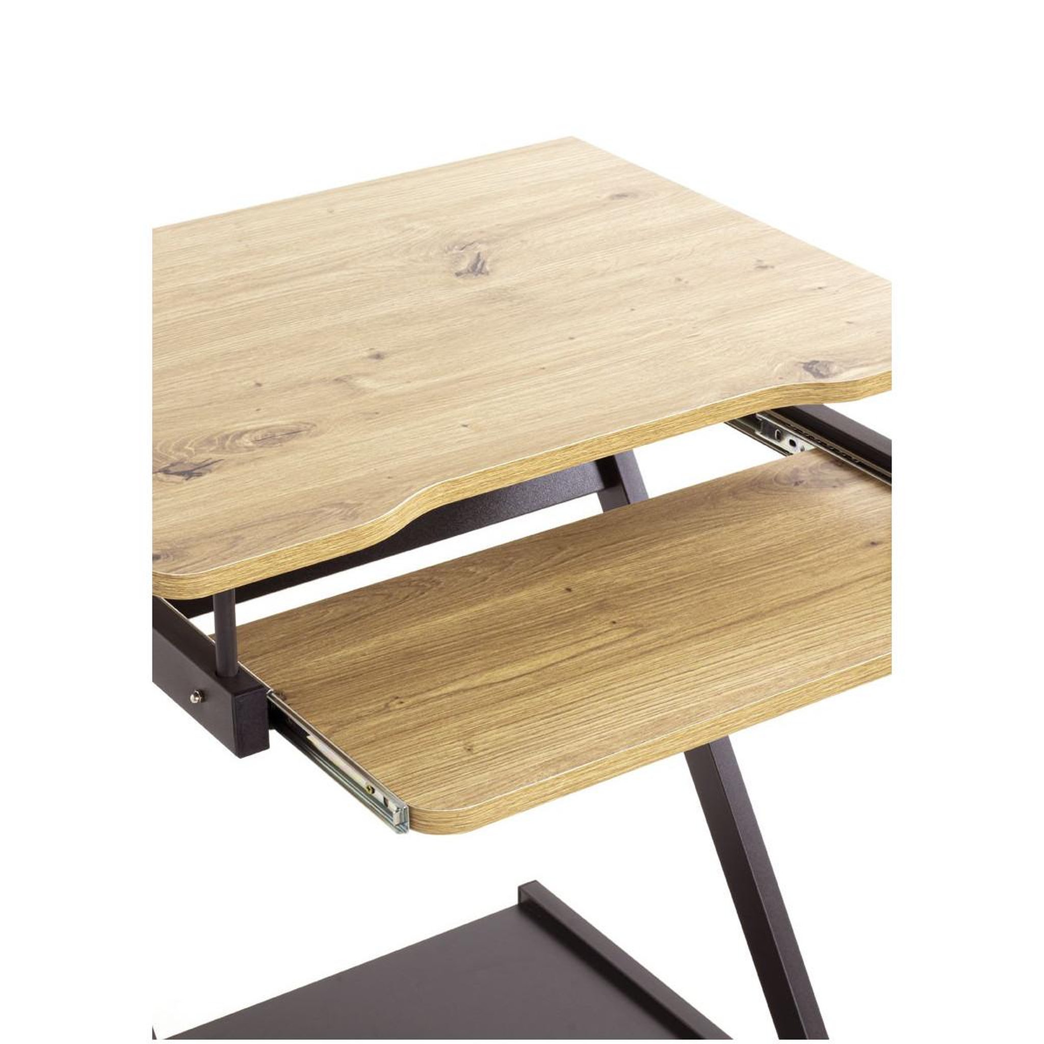 Voir la diapositive 5 : Paris Prix Bureau design  alvaro  76cm anthracite & chêne