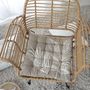 Voir la diapositive 2 : TOILINUX Galette de chaise en coton recyclée NATURA
