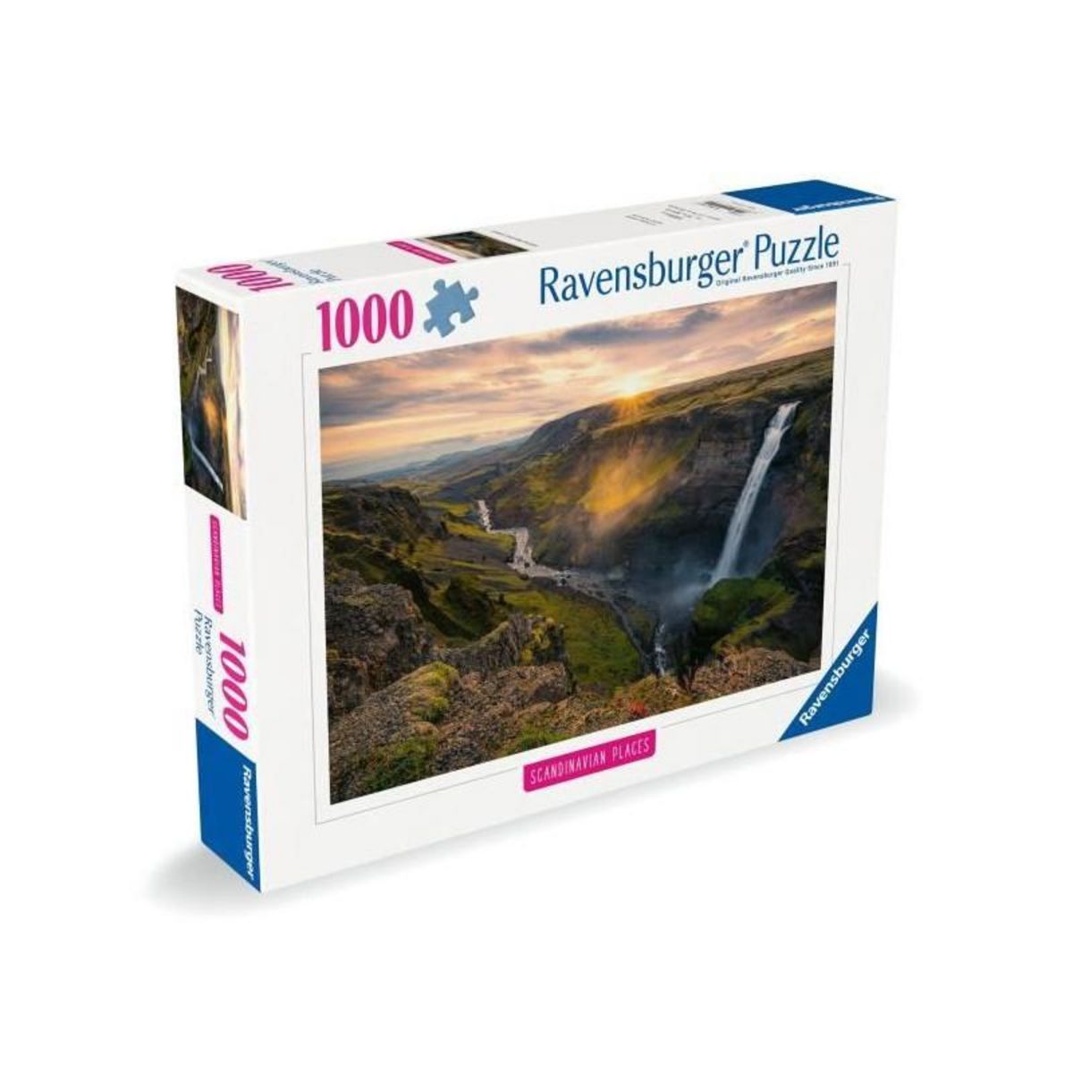 RAVENSBURGER Ravensburger-Puzzle 1000p-La cascade Háifoss, Islande (Highlights)-Adultes&enfants-Des 14 ans-Puzzle de qualité supérieure-12