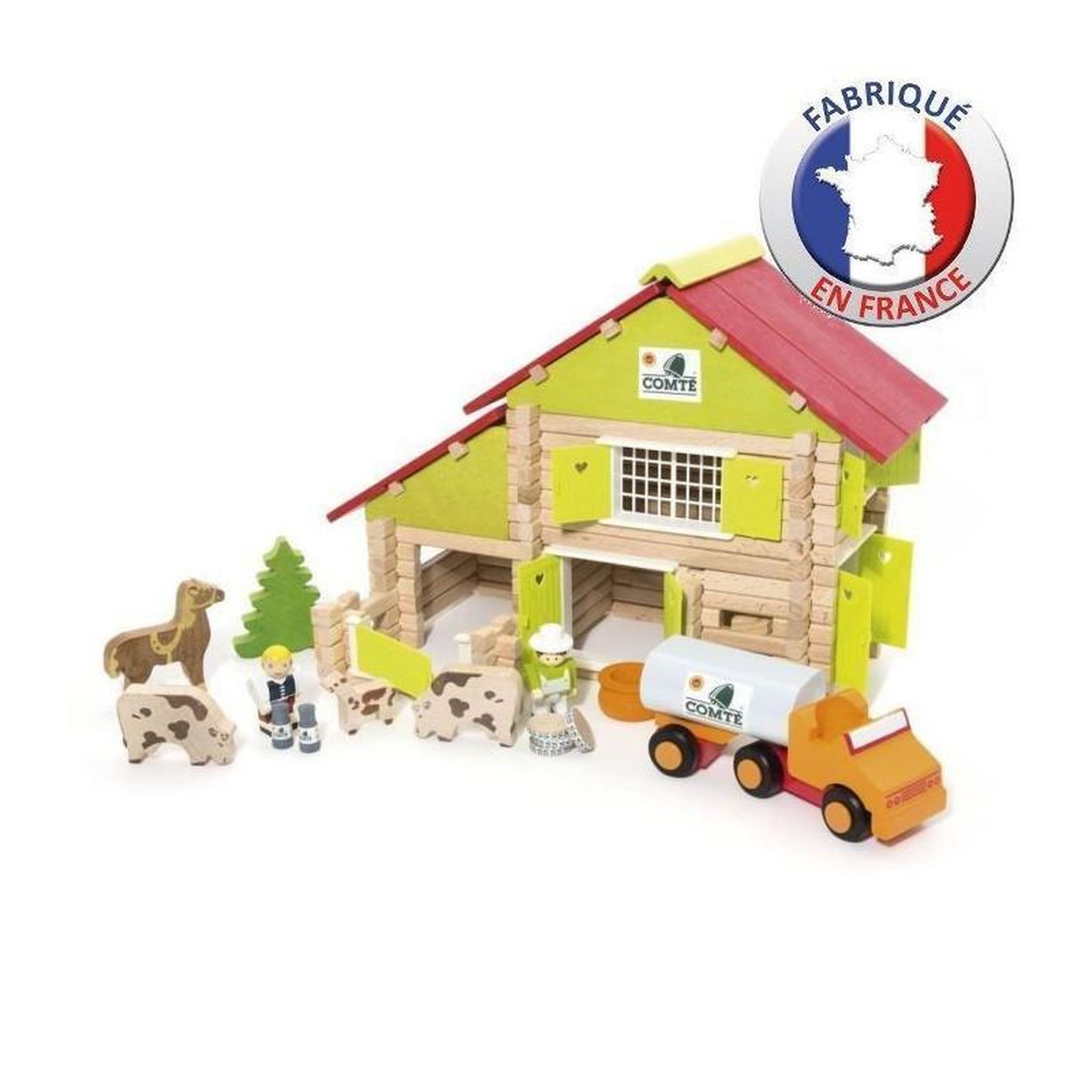 JeuJura JEUJURA - Construction en bois -  Ma Ferme en bois - 180 pcs