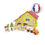 Voir la diapositive 1 : JeuJura JEUJURA - Construction en bois -  Ma Ferme en bois - 180 pcs