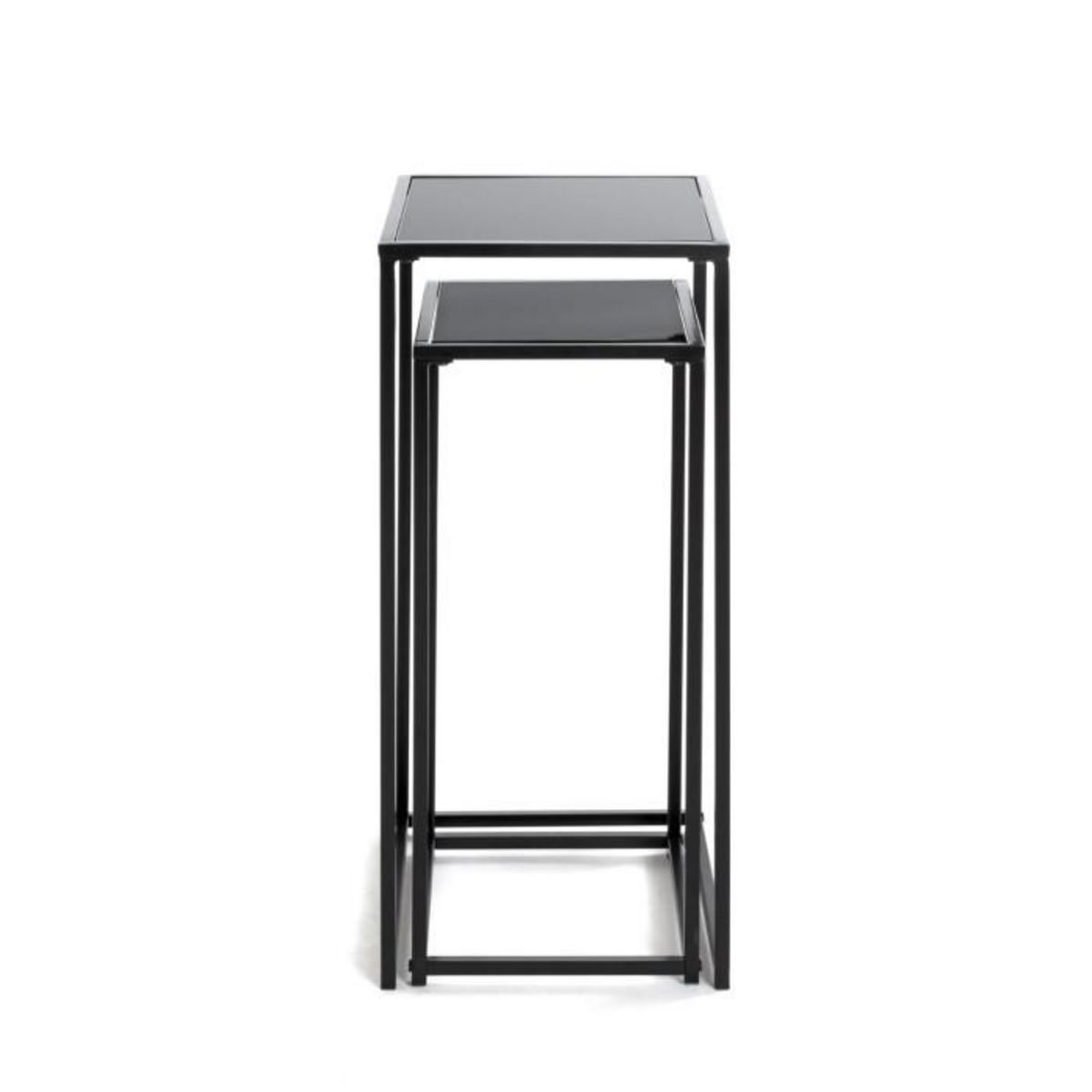 Paris Prix Lot de 2 Sellettes en Métal  Cromano  70cm Noir