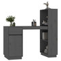 Voir la diapositive 4 : VIDAXL Bureau Gris 110x53x117 cm Bois massif de pin