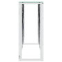 Voir la diapositive 4 : VIDAXL Table console argente 110x30x70 cm acier inoxydable et verre