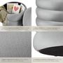 Voir la diapositive 4 : tectake Tabouret avec espace de rangement rond Aspect velours gris