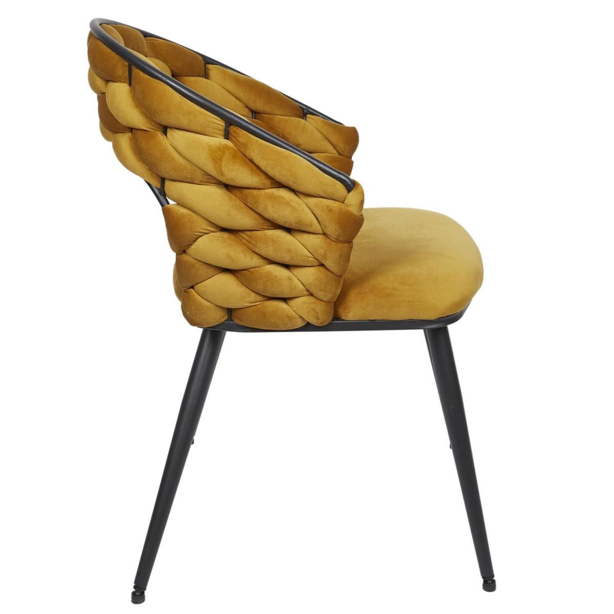 Voir la diapositive 4 : The Home Deco Factory Lot de 2 chaises design  salyer  82cm jaune moutarde