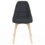 Voir la diapositive 3 : ID MARKET Lot de 6 chaises scandinaves GABY mix color beige, gris clair, bleu canard x2, gris foncé x2 en tissu