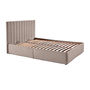 Voir la diapositive 1 : BEST MOBILIER Klimt - lit coffre - 160x200 - en velours - sommier inclus