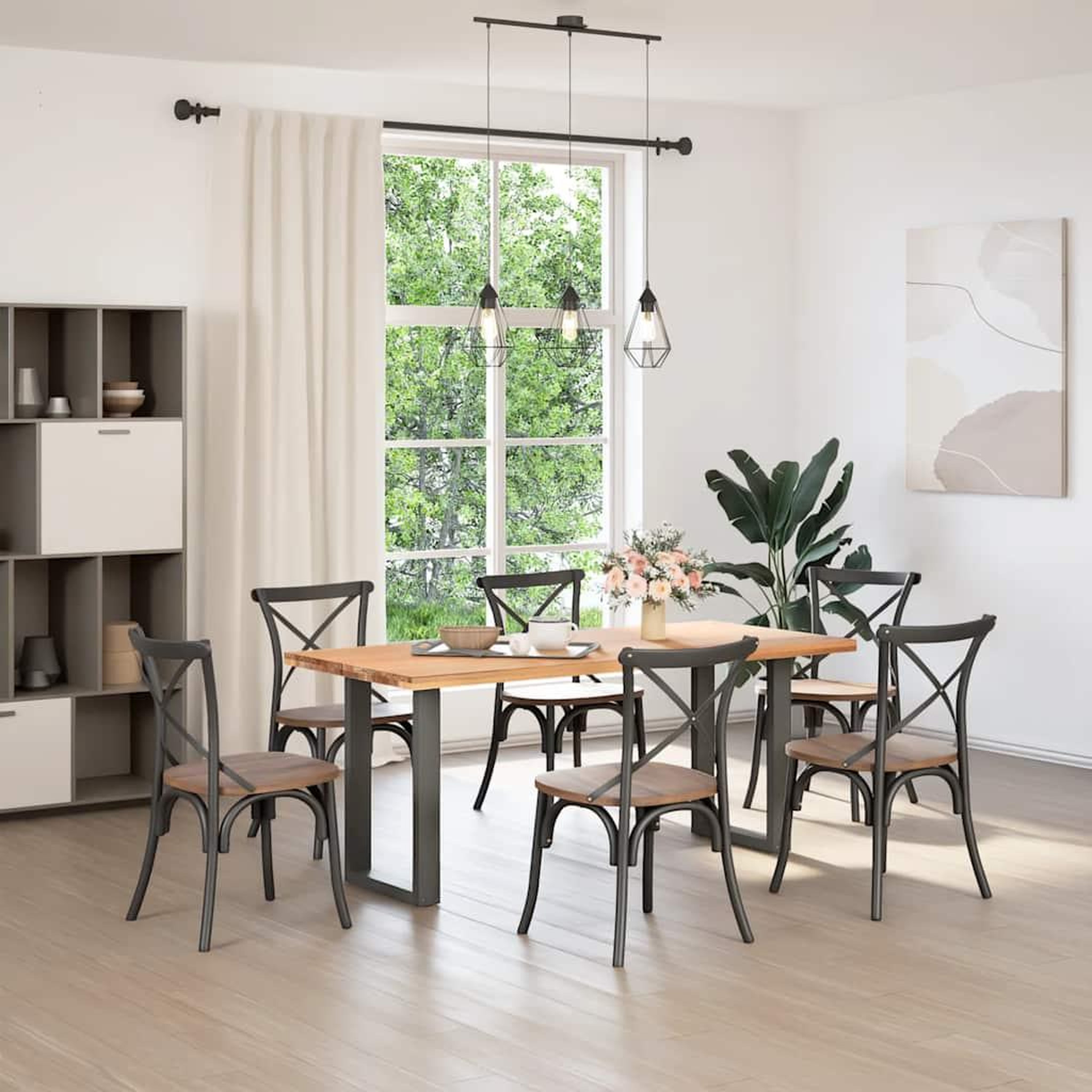 Voir la diapositive 2 : VIDAXL Pieds de table a manger forme de U 2 pcs 50x(72-73) cm acier
