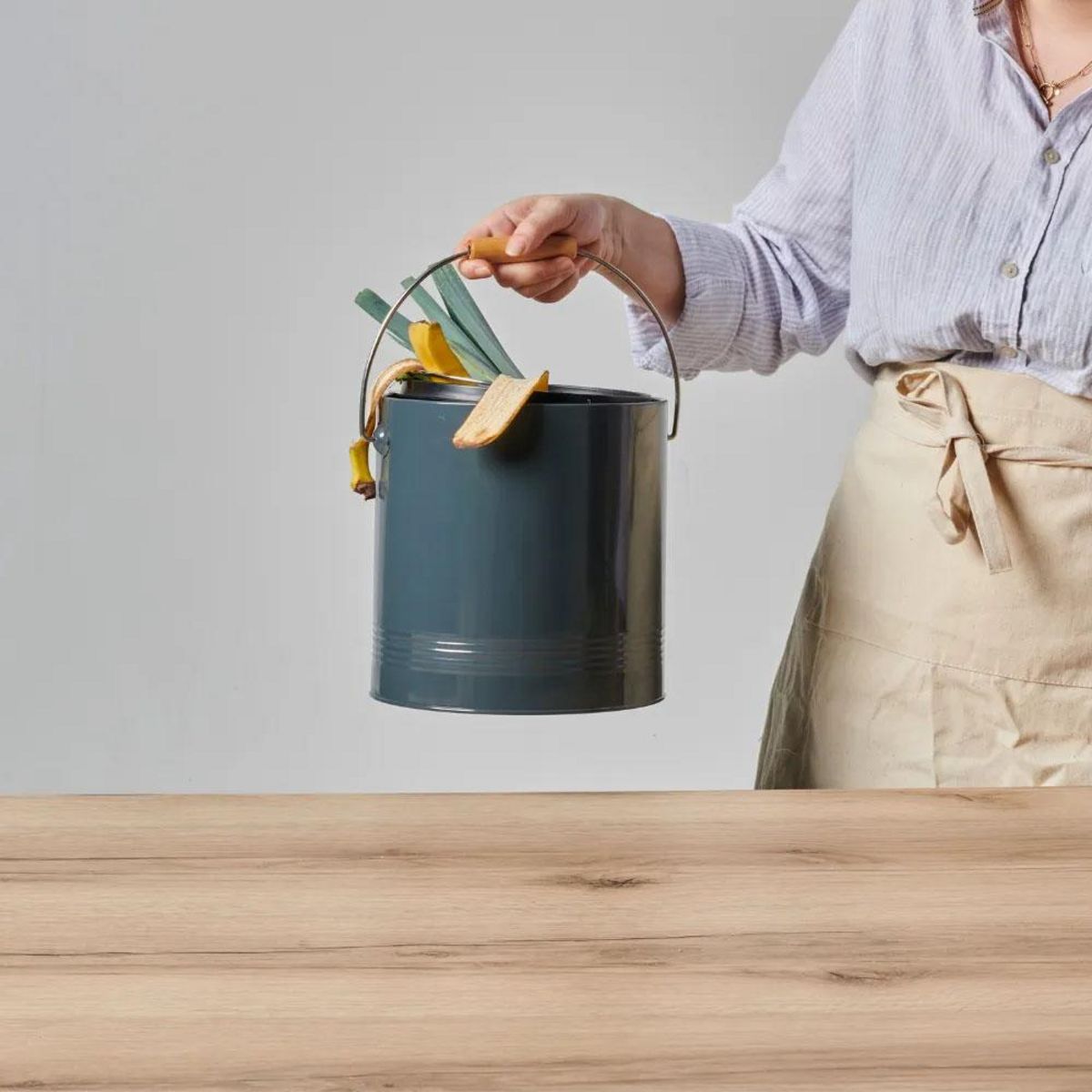 Guillouard Seau à compost rond 4.5l gris - 040605