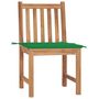 Voir la diapositive 2 : VIDAXL Chaises de jardin lot de 2 avec coussins Bois de teck massif
