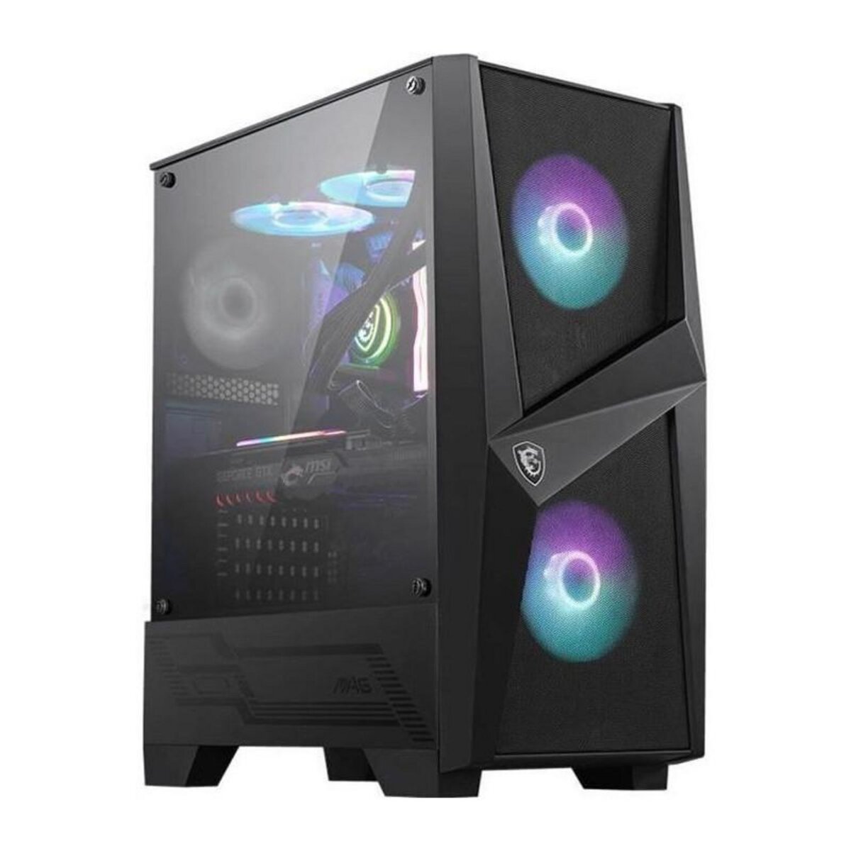 MSI MSI BOITIER PC MAG FORGE 100R - Noir - Verre trempe - Format ATX 306-7G03R21-809