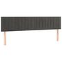 Voir la diapositive 2 : VIDAXL Tetes de lit 2 pcs Gris fonce 100x5x78/88 cm Velours