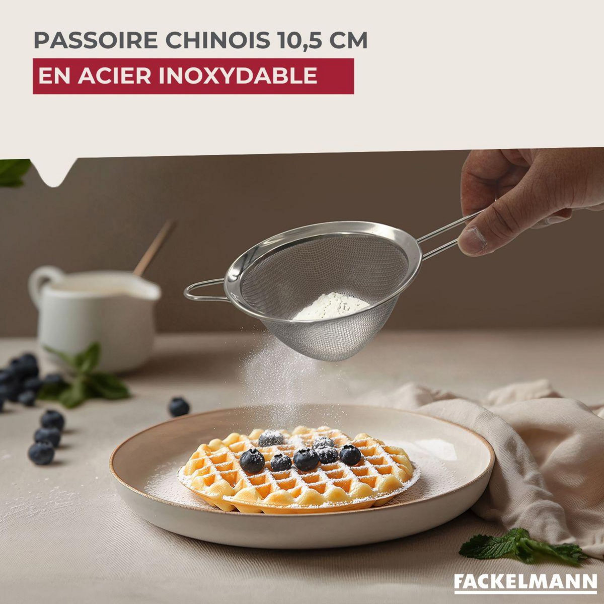 Fackelmann Passoire Chinois 10,5 cm de diamètre en inox Fackelmann
