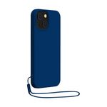 Bigben Connected Coque iPhone 14 Plus silicone+Dragonne bleu