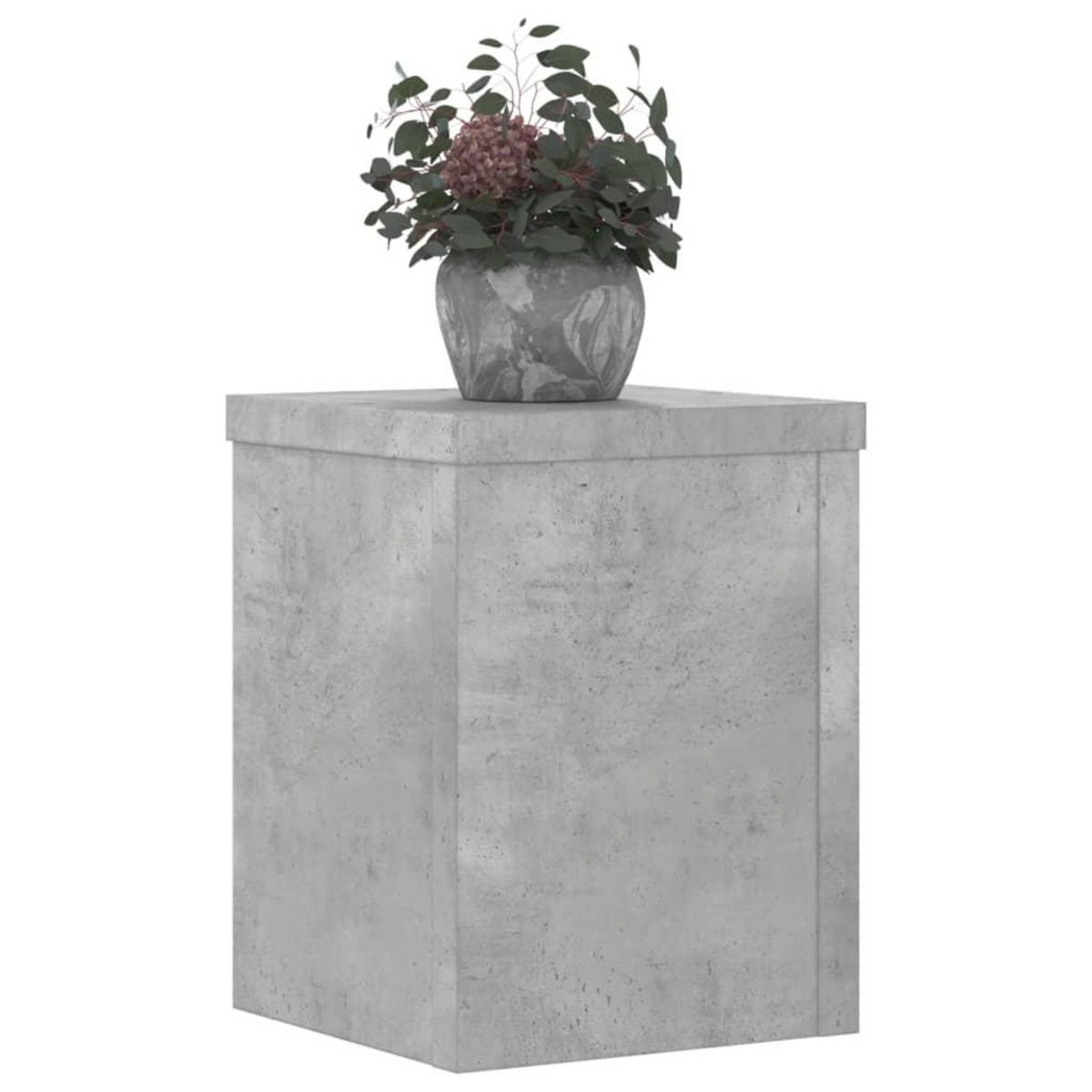VIDAXL Supports pour plantes 2 pcs gris beton bois d'ingenierie