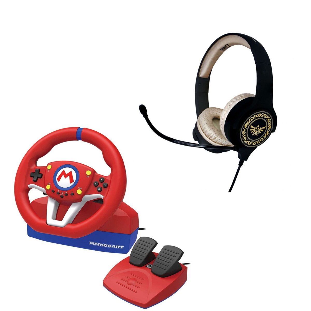 Volant Racing Wheel Mario Kart Nintendo Switch + Casque Interactif