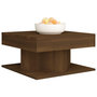 Voir la diapositive 3 : VIDAXL Table basse Chene marron 57x57x30 cm Bois d'ingenierie