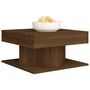 Voir la diapositive 3 : VIDAXL Table basse Chene marron 57x57x30 cm Bois d'ingenierie