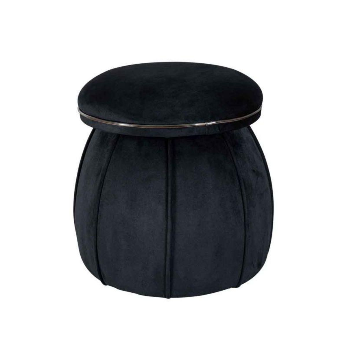 Paris Prix Tabouret Rond Design  Corin  55cm Noir & Gris