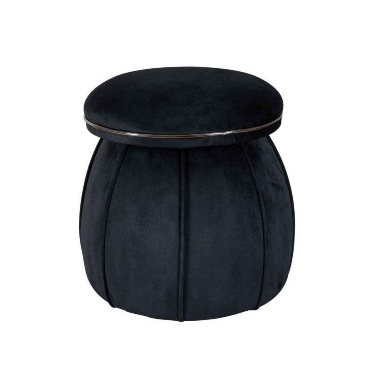 Paris Prix Tabouret Rond Design  Corin  55cm Noir & Gris