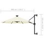 Voir la diapositive 6 : VIDAXL Parasol mural de jardin avec LED 300 cm sable
