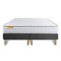 Voir la diapositive 2 : SEPTNUITS Matelas Mémoire de forme + double sommier gris Memo