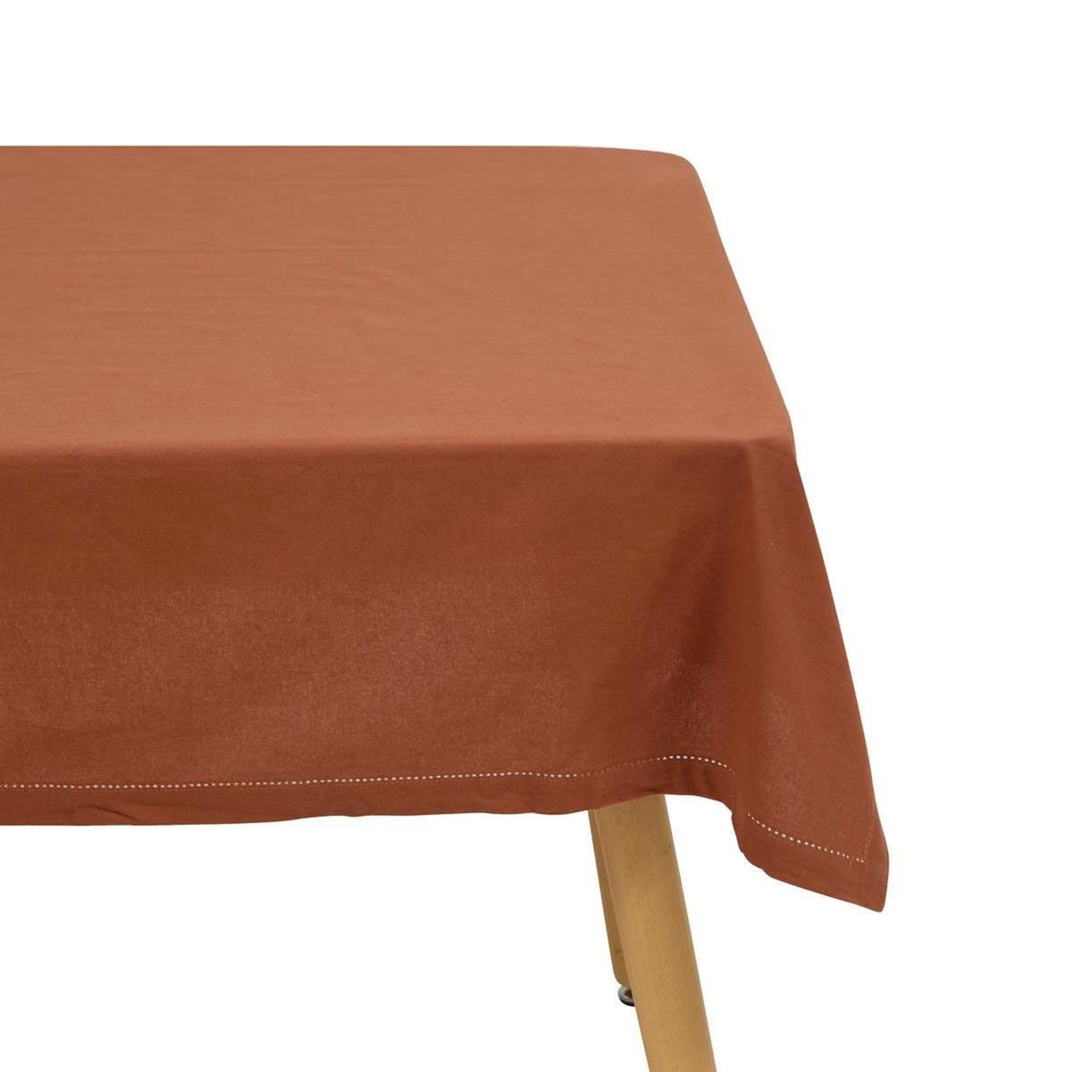 ATMOSPHERA Nappe Rectangulaire  Chambray  140x240cm Terracotta