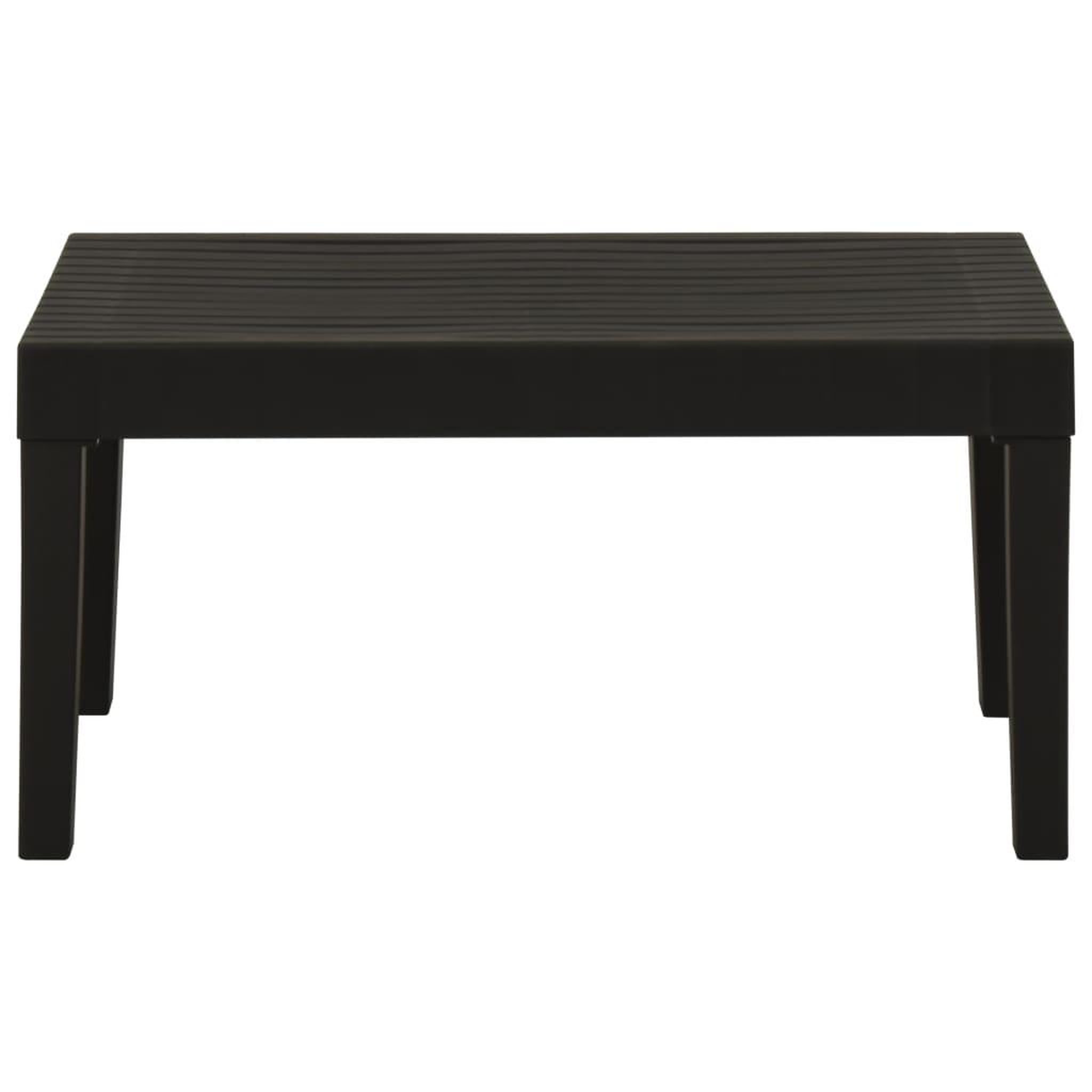 Voir la diapositive 3 : VIDAXL Table de salon de jardin Plastique Gris